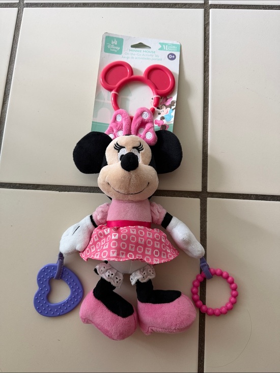 Disney Other - Disney Minnie Mouse Pink Plush Activity Toy - Clip-On Baby Toy